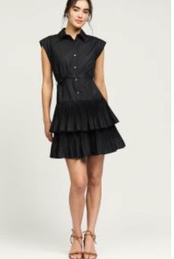 CURRENT AIR TIERED MINI DRESS W/BELT -XX
