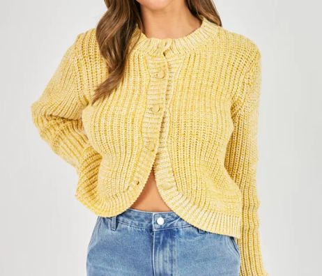 SADIE &amp; SAGE TULIP HEM CARDI 