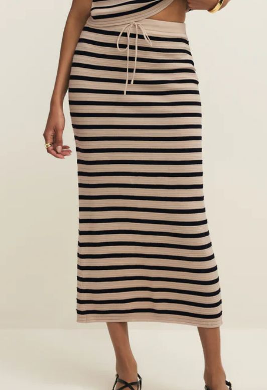 Z SUPPLY EMORI STRIPED SKIRT NATURAL
