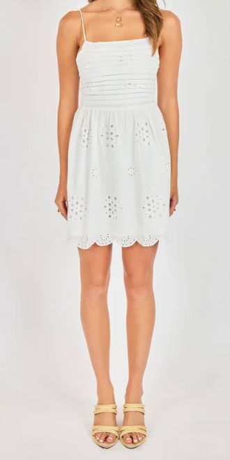 SADIE &amp; SAGE EYELET MINI DRESS
