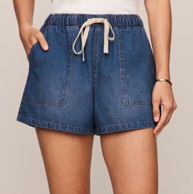 Z SUPPLY DENIM UTILITY SHORT DEEP WATER