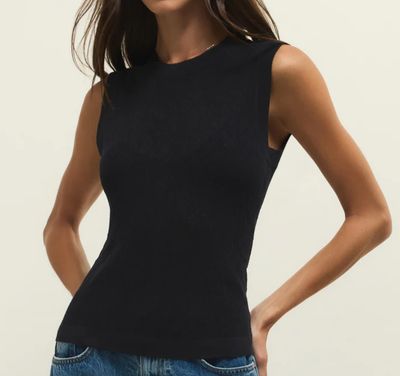 Z SUPPLY TIBI MESH TANK BLACK