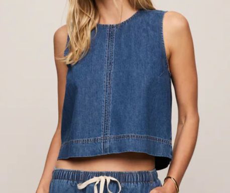 Z SUPPLY DENIM TANK DEEP WATER