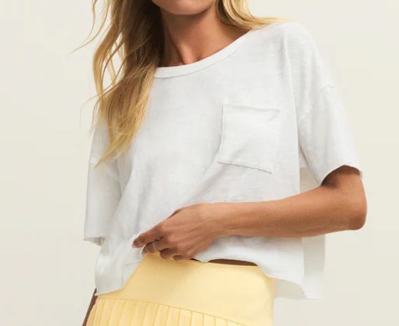 Z SUPPLY POCKET TEE WHITE