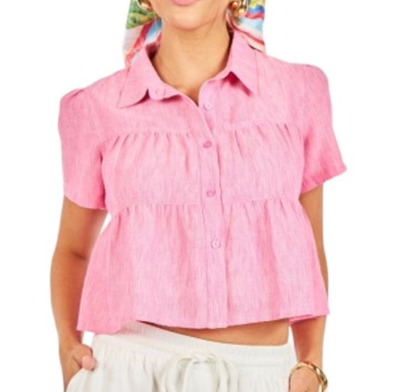 SADIE &amp; SAGE BY THE SEA TIERED SHIRT PINK