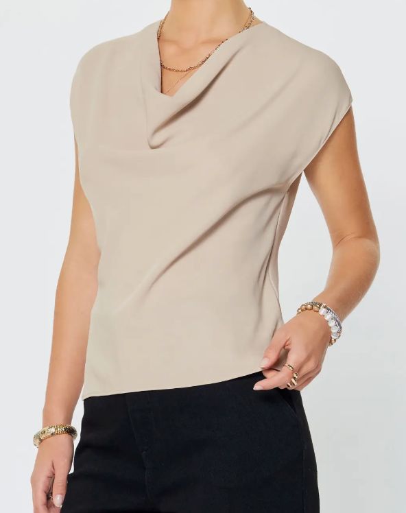CURRENT AIR COWL NECK TOP