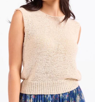 SADIE &amp; SAGE SWEATER VEST CREAM