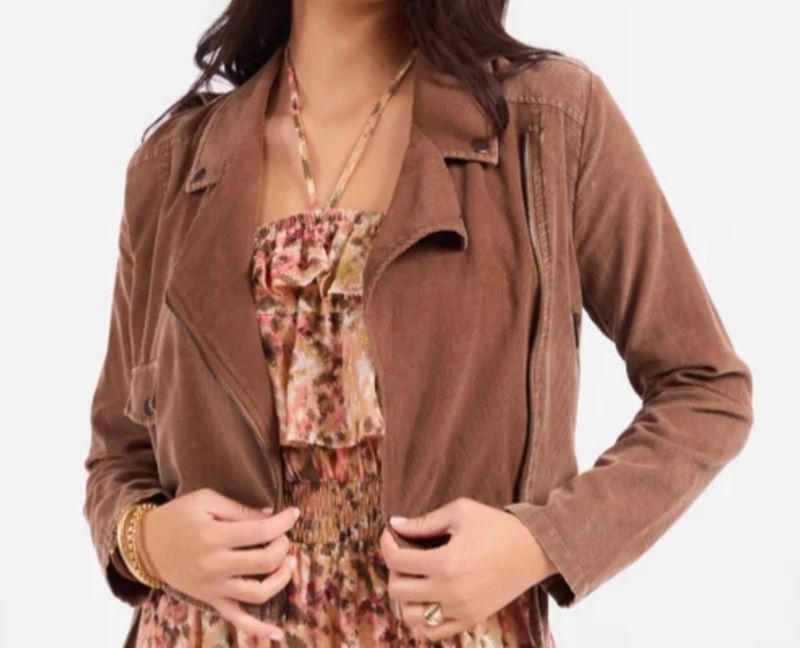 SADIE &amp; SAGE MOTO JACKET BROWN
