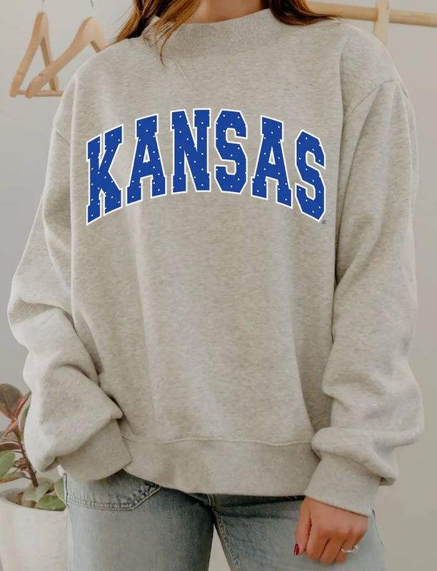 KU MOCK NECK SWEATSHIRT