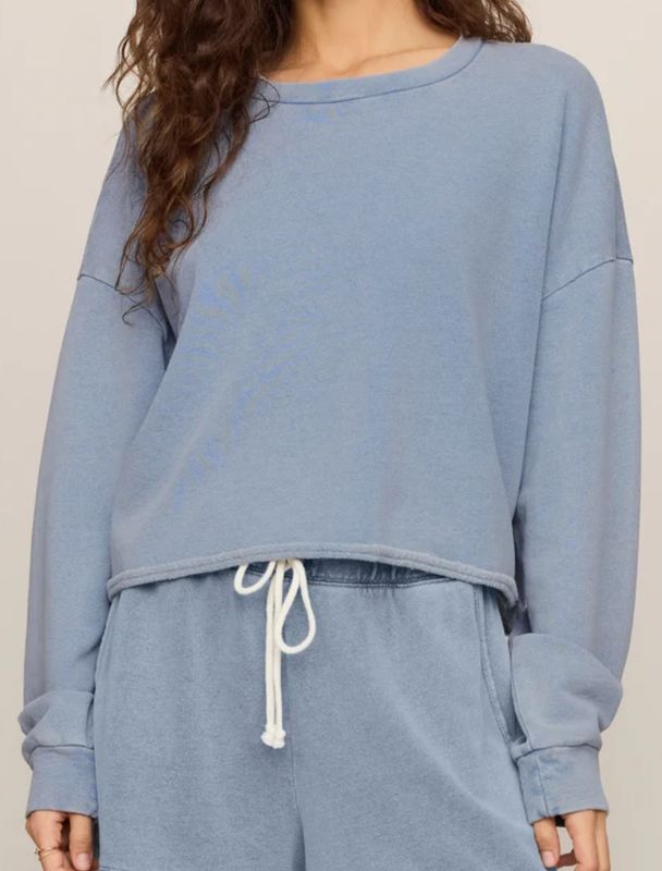 Z SUPPLY KNIT DENIM SWEATSHIRT