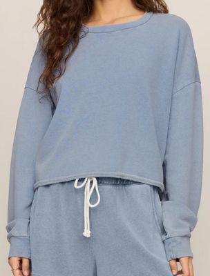 Z SUPPLY KNIT DENIM SWEATSHIRT