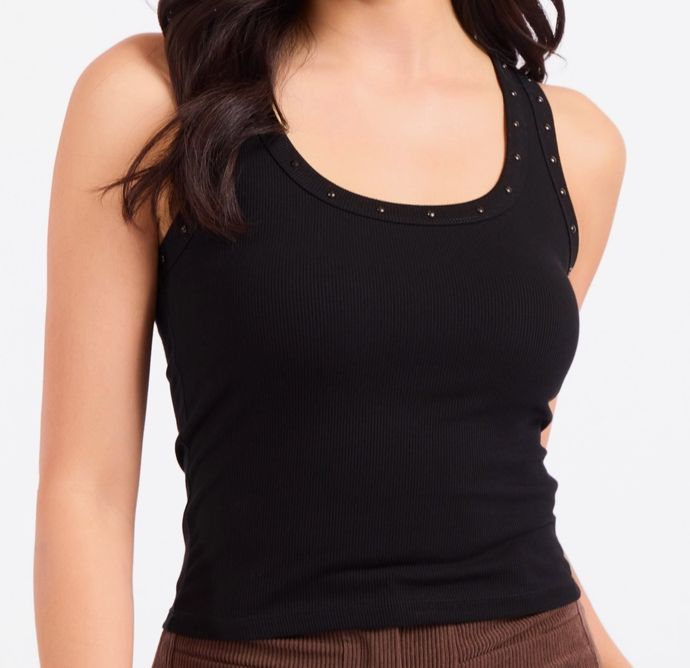 SADIE &amp; SAGE RUBY STUDDED KNT TANK