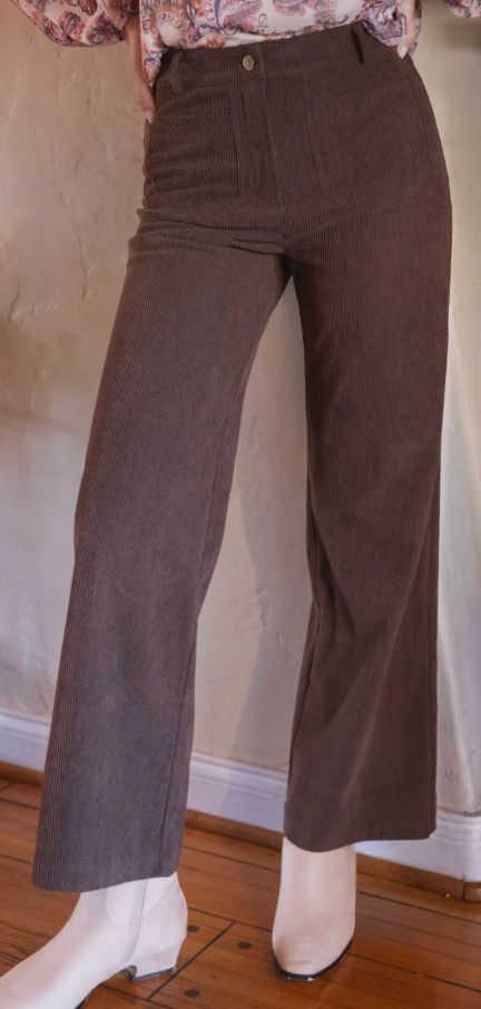 SADIE &amp; SAGE CORDUROY PANTS BROWN