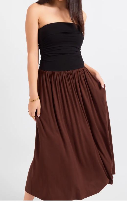 SADIE &amp; SAGE HOT COFFEE MIDI DRESS