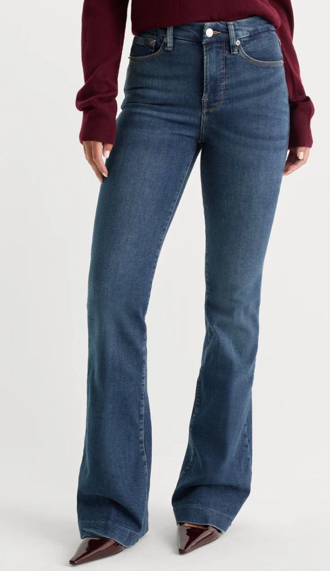 GOOD AMERICAN GOOD LEGS FLARE JEANS