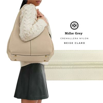 Cremallera #6 Beige  precio x metro