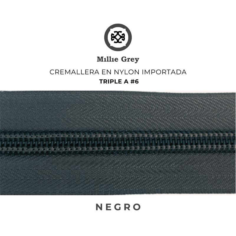 Cremallera # 6 Negro precio x metro