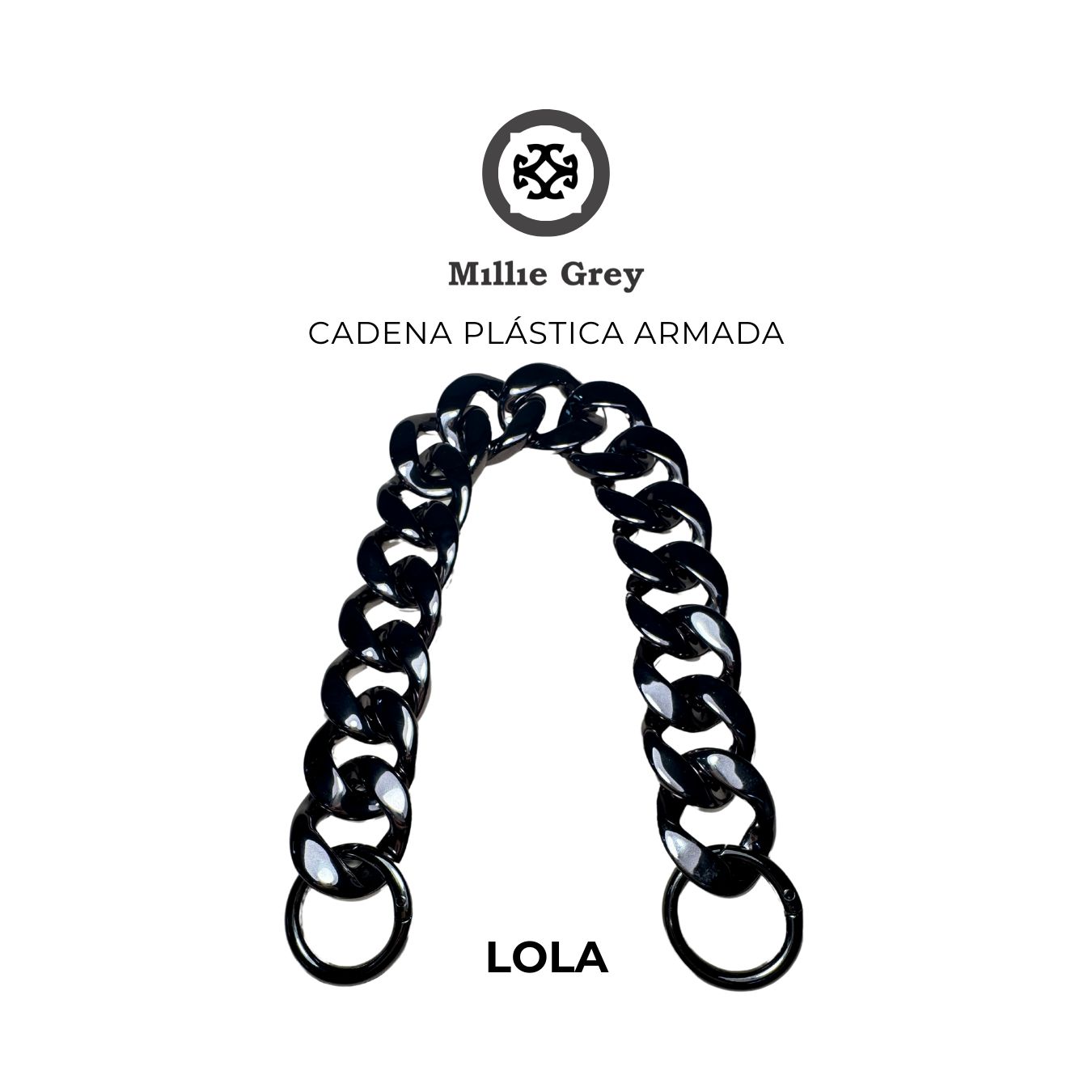 LOLA Cadena plástica Nickel negro