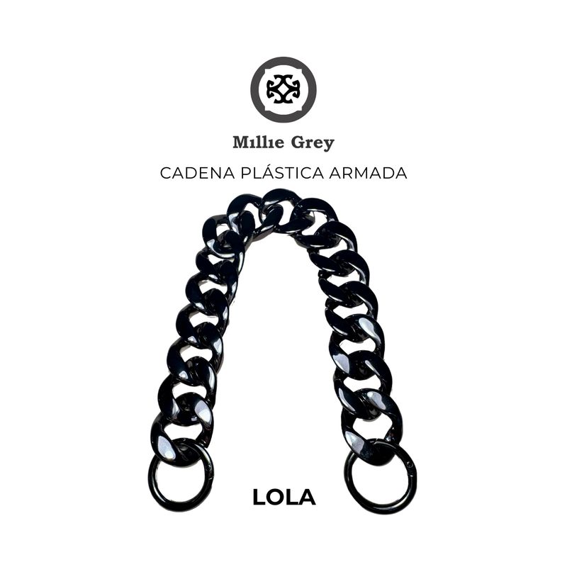 LOLA Cadena plástica Nickel negro