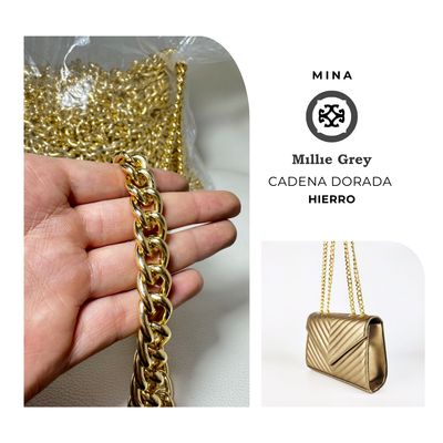 MINA  Cadena hierro Dorada  precio x metro