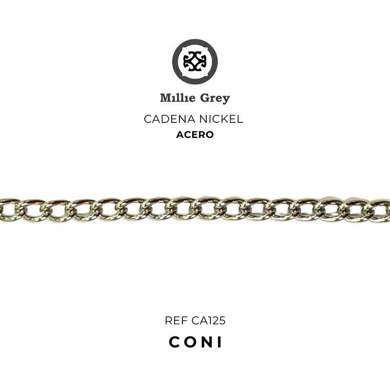 CONI  Cadena en Hierro Nickel precio x metro