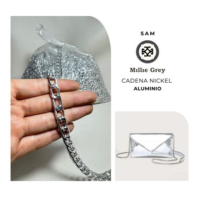 SAM  Cadena en Aluminio Nickel precio x metro