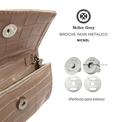 RAME BROCHE IMAN METALICO NICKEL   precio x unidad