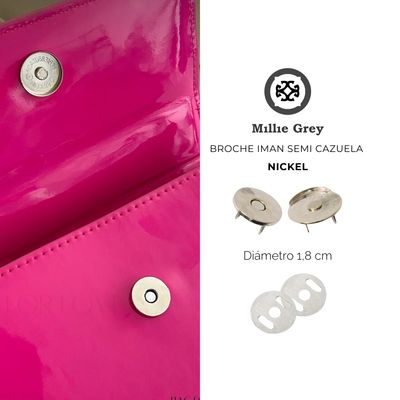 TATI BROCHE IMAN SEMI CAZUELA METALICO  precio x unidad