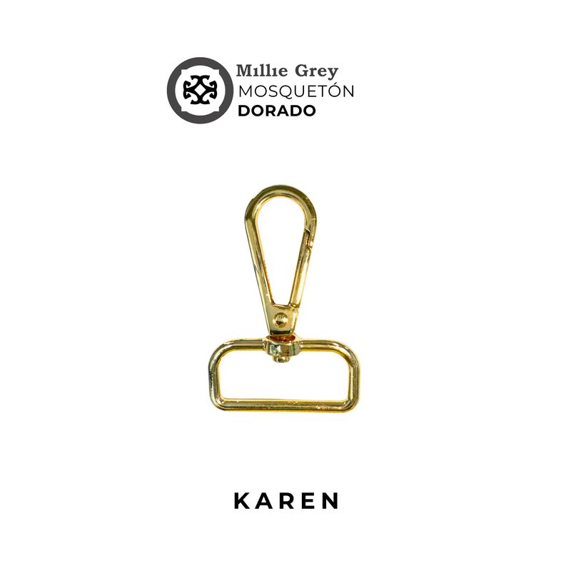 Mosquetón dorado de pulgada (2,5 cm) - Karen