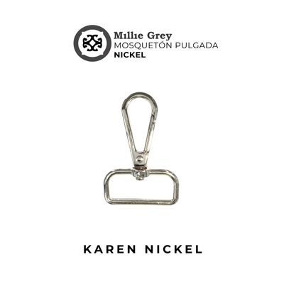 Mosqueton Nickel  de pulgada (2,5 cm) - Karen   precio x unidad