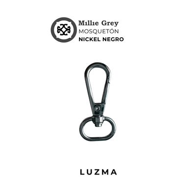 Mosqueton nickel negro 5/8 de pulgada (1.5 cm) - Luzma