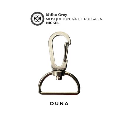 Mosqueton  plateado 3/4 de pulgada (2 cm) - Duna