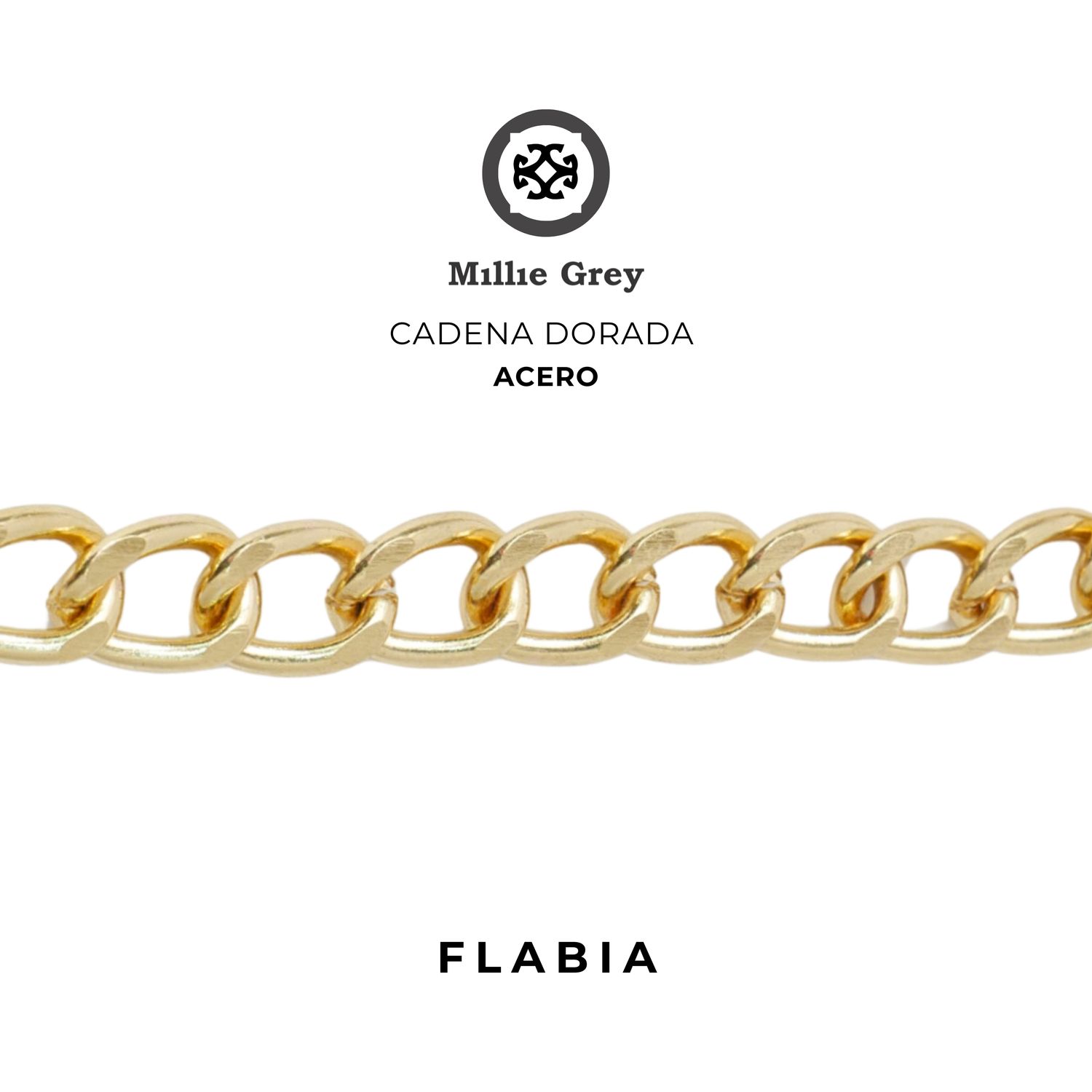 ​Cadena metálica dorada para bolsos - Flabia precio x metro