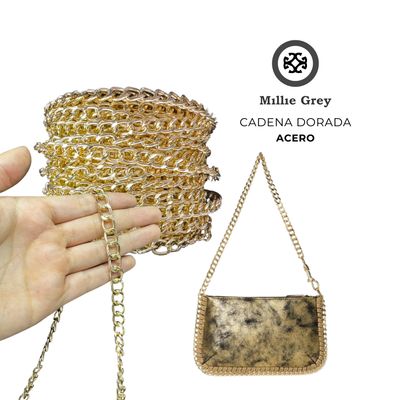 ​Cadena metálica dorada para bolsos - Flabia precio x metro