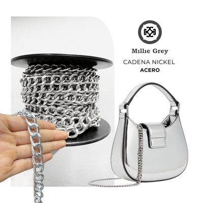 ​Cadena metálica para bolsos nickel - Luisa precio x metro