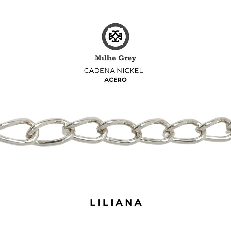 ​Cadena metálica para bolsos nickel - Liliana precio x metro