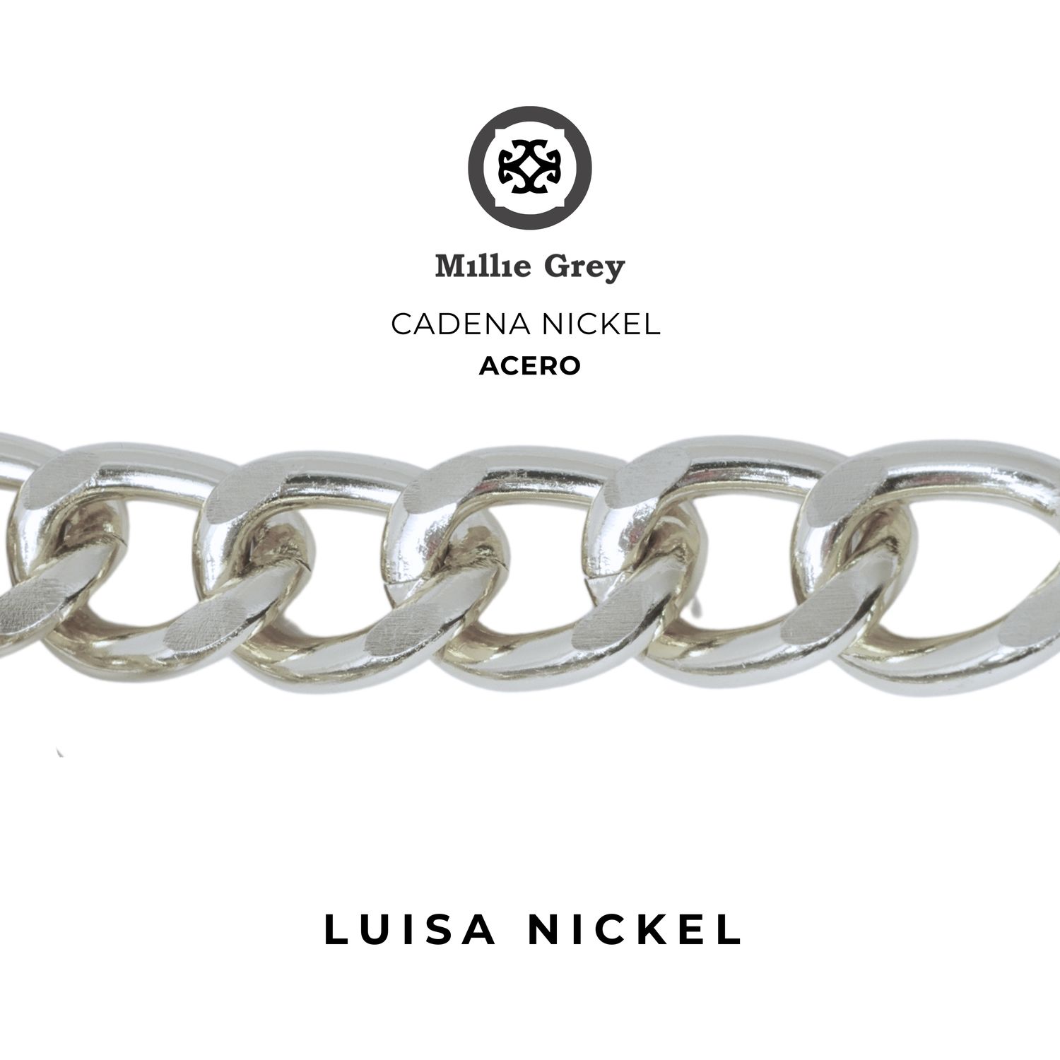 ​Cadena metálica para bolsos nickel - Luisa precio x metro