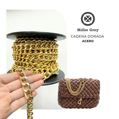 ​Cadena metálica para bolsos dorada -  Luisa precio x unidad