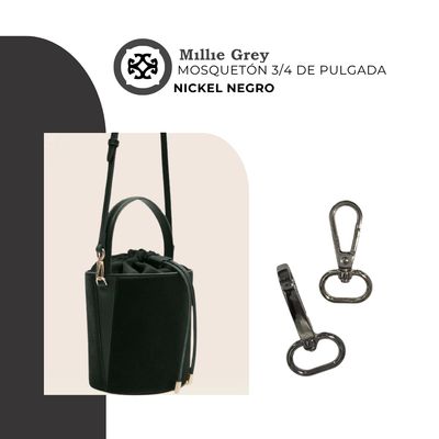Mosqueton Negro 3/4 de pulgada (2 cm)​ - Cecilia . .    precio x unidad