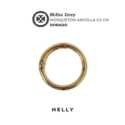 ARGOLLA MOSQUETON 1&quot; DORADO        precio x unidad