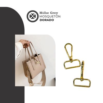 Mosqueton Dorado  de pulgada (2,5 cm) - Karen   precio x unidad