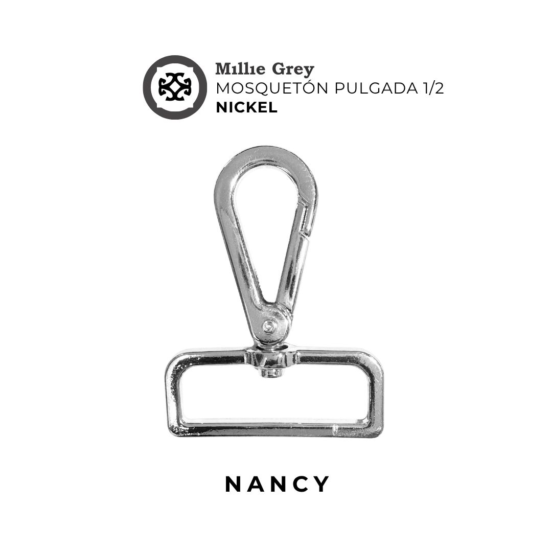 Mosqueton Niquel 1 1/2  (3,8 cm) - Nancy  precio x unidad