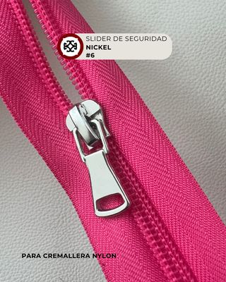 Slider de seguridad #6 nylon - niquel
