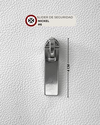 Slider de seguridad #6 nylon - niquel