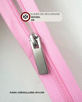 Slider de seguridad #6 nylon - niquel
