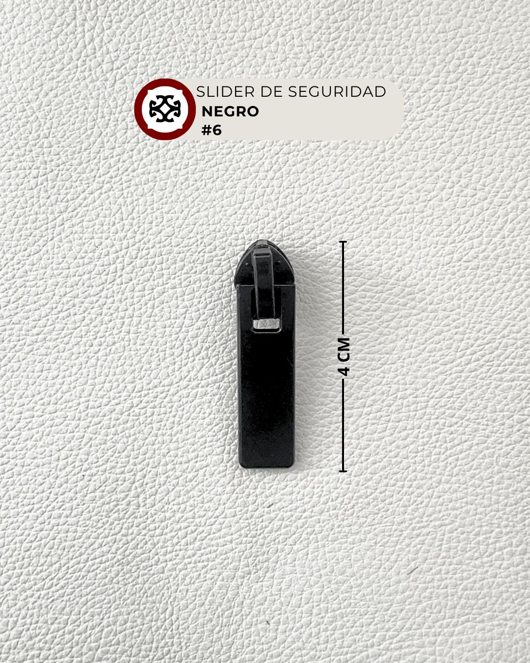 Slider de seguridad #6 nylon - negro