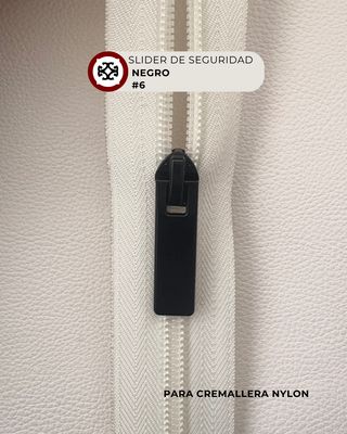Slider de seguridad #6 nylon - negro