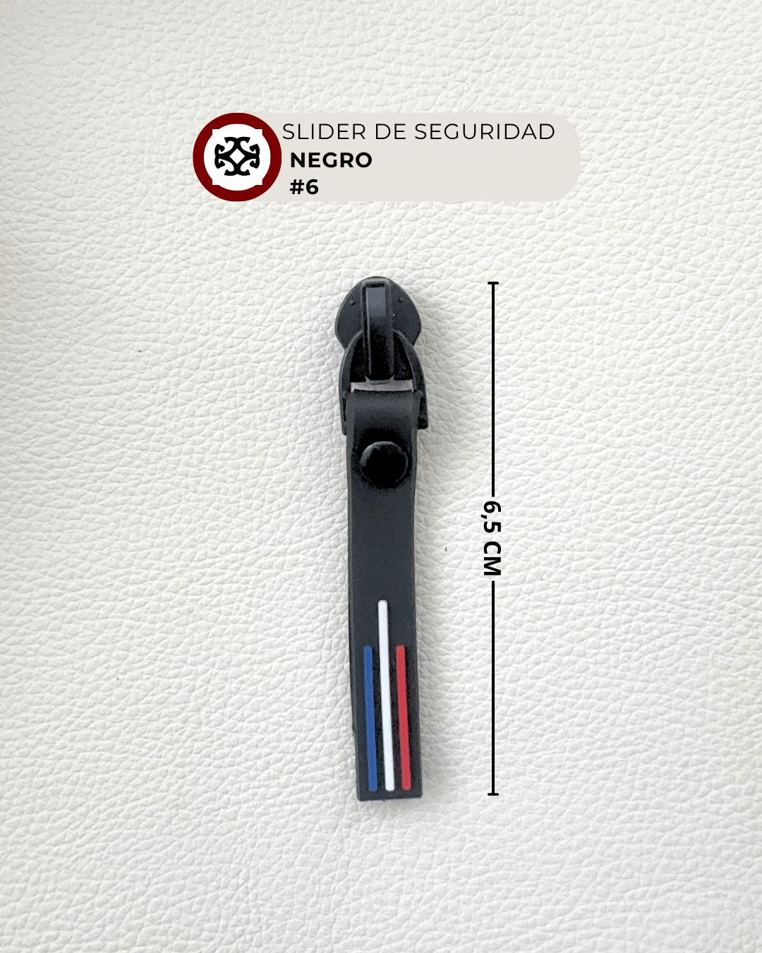 Slider de seguridad #6 nylon - negro