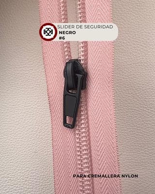 Slider de seguridad #6 nylon - negro