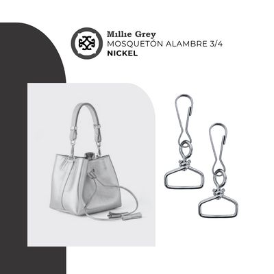 Mosqueton Alambre Niquel 3/4 de pulgada (2 cm)​ -     precio x unidad